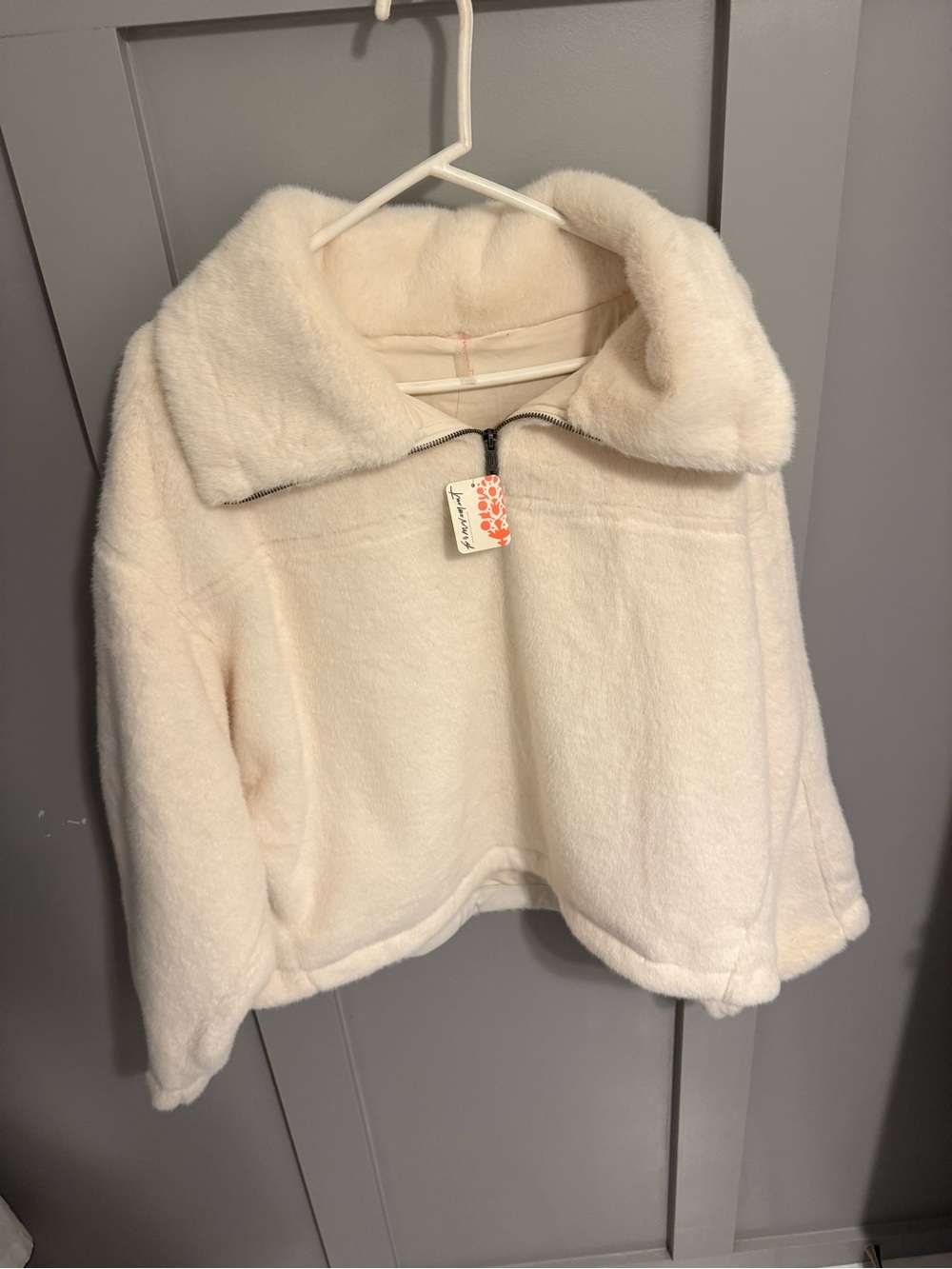 Alpine faux fur half zip FP movement